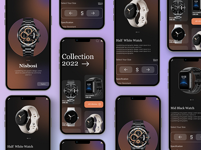 Watch ecommerce app UI design adobe xd design ecommerce figma graphic design interface design landing page design ui design uiux design web design