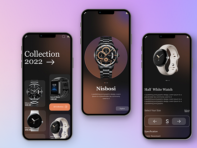 Watch ecommerce app UI design