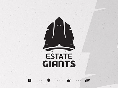 Estate Giants branding building design giants home identity king logo logo design branding portal real estate web