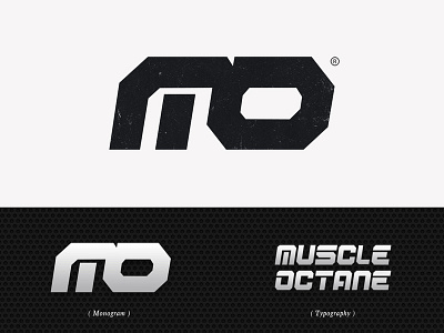 Muscle Octane Logo unit 2d body building branding character art design fitness identity logo minimal monogram octane sports typography vector