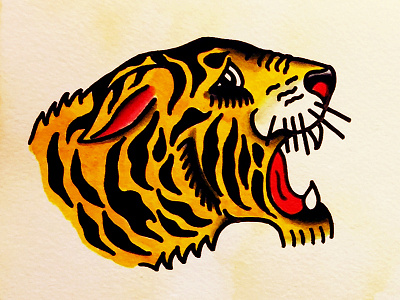Tiger roar tiger watercolor