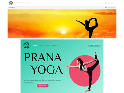 Redesigned Homepage for a Yoga Studio with landing animation. animation illustration logo minimalistic redesign ui ux