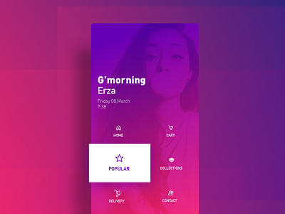 App Profile android app herbs iphone pink purple spices ui ux white