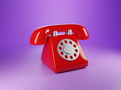 3D Telephone 3d 3d art 3d design branding design graphic design illustration logo motion graphics ui