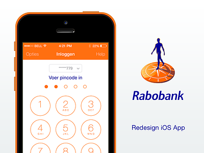 Rabobank Internetbankieren App iOS 7 app bank interface money rabo rabobank