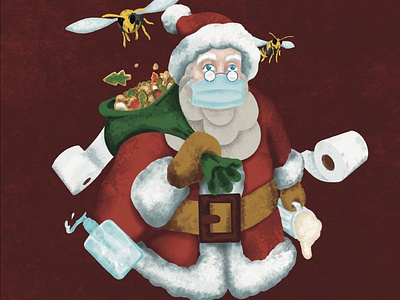 Santa 2020 Christmas Illustration