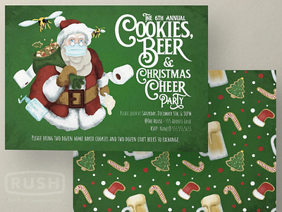 Cookies, Beer & Christmas Cheer 2020 Christmas Party Invitation