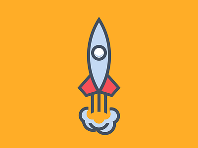 Rocket Illustration branding design flat icon illustration logo logo design minimal vector