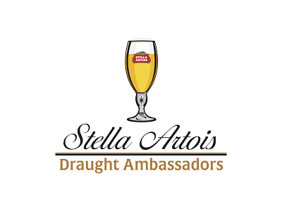 Stella Artois Draught Ambassadors Logo beer beer glass illustration logo stella artois