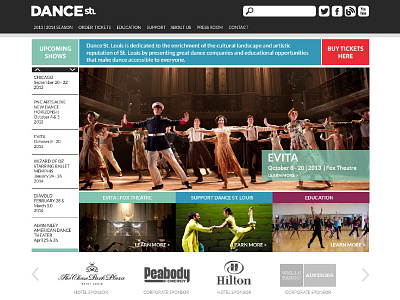 Dance Saint Louis Website dance design event website saint louis ux website