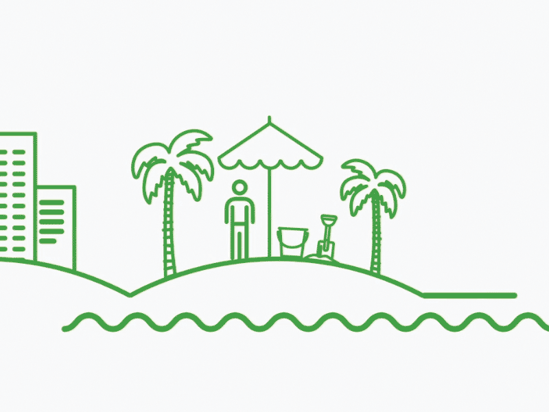 Stuck On An Island Animation animation gif illustration island line art