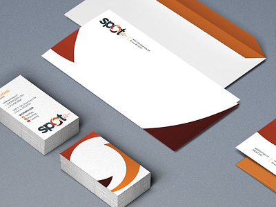Spot Media Brand Collateral brand business cards collateral envelope logo spot