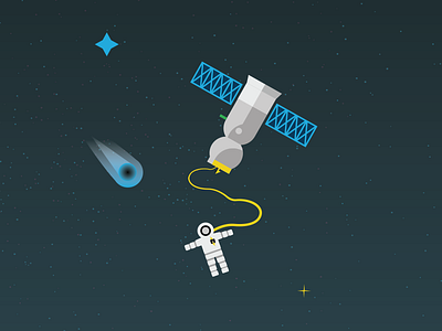 Space Illustration illustration rocket satellite space