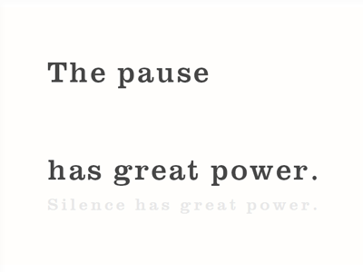 The pause