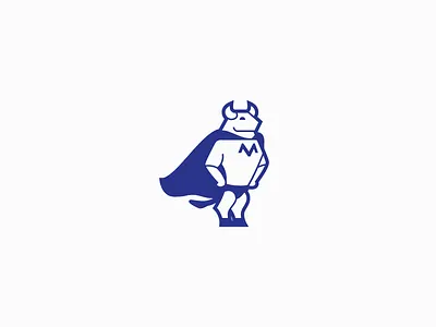 Bull Hero Logo Concept animal bull bullman cape hero icon logo man mascot super hero superhero