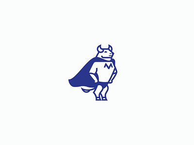 Modified Bull Hero Concept animal bull bullman cape hero icon logo man mascot super hero superhero