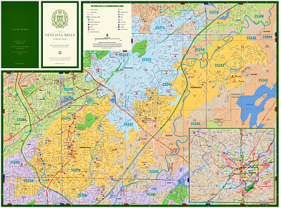 Chamber of Commerce map for Vestavia Hills, Alabama alabama cartography chamber of commerce cvb gis map