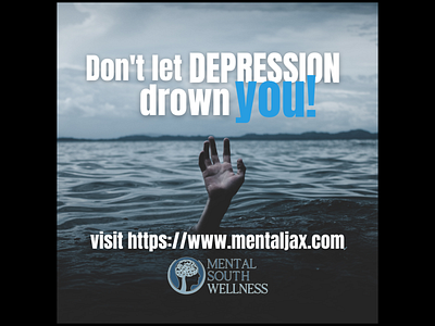 Don't let Depression drown you! design graphic design instagram socialmedia