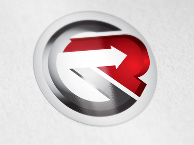 GR Logo amazing g logo r red silver
