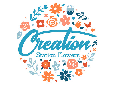 Creation Station Flowers Logo