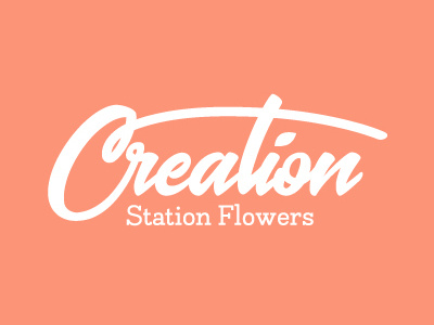 Creation Station Flowers christen design flower shop logo romero