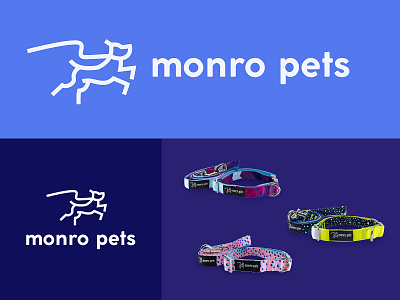 Monro Pets dog collar dog logo graphic design logo