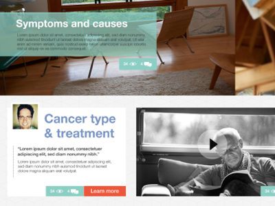 Cancer care texture video web design web site