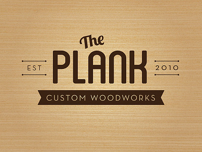 plank logo brown custom design logo nashville plank tennessee typography vintage wood