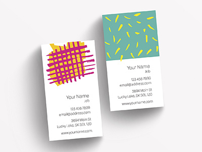 happy business cards business card color hand drawn psd spontaneous style