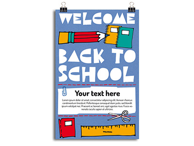 back to school back to school colorful modern poster template