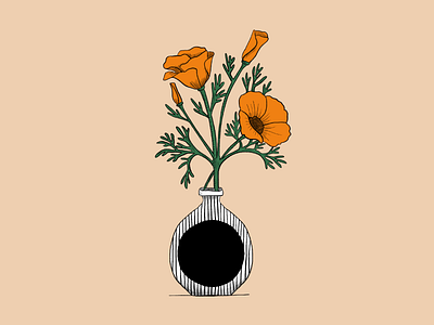 Amapolas de California // 1 art design flowers graphic design illustration illustration digital nature procreate app