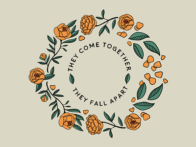 They come together, they fall apart art design drawing flowers graphic design illustration illustration digital nature procreate app