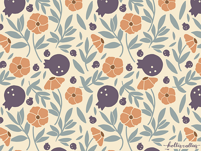 Granada art design drawing flowers graphic design illustration illustration digital nature pattern procreate app repeat pattern repeating pattern surface design surface pattern design surface pattern designer