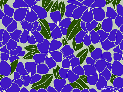Violets botanical illustration digital drawing floral illustration flowers graphic design nature nature illustration pattern pattern design procreate surface design