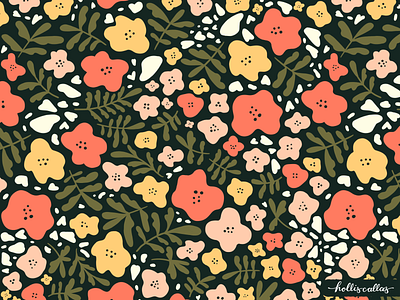 Floral Flow design digital illustration floral illustration flowers illustration pattern procreate repeat pattern surface pattern design textile design