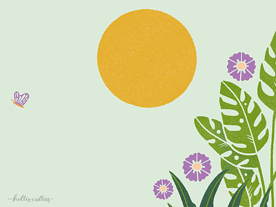 Sunshine + Blooms botantical design editorial illustration flowers graphic design illustration illustration digital magazine illustration nature plants publication publications