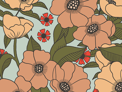 BIG BLOOM design flowers graphic design illustration illustration digital nature procreate app