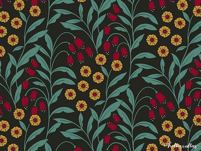 dilly dallying design florals flowers graphic design illustration illustration digital nature pattern procreate app repeat pattern textile design