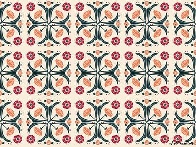 Tile study design floral pattern flowers graphic design illustration illustration digital nature pattern procreate app repeat pattern surface design tile