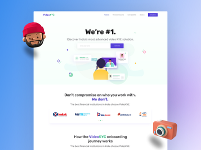 VideoKYC Landing Page Design