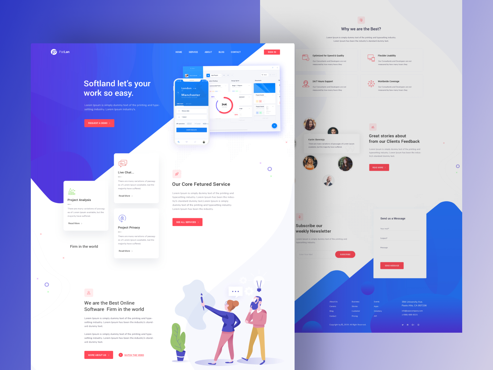 PatLan Landing Page Design by Amy Max on Dribbble