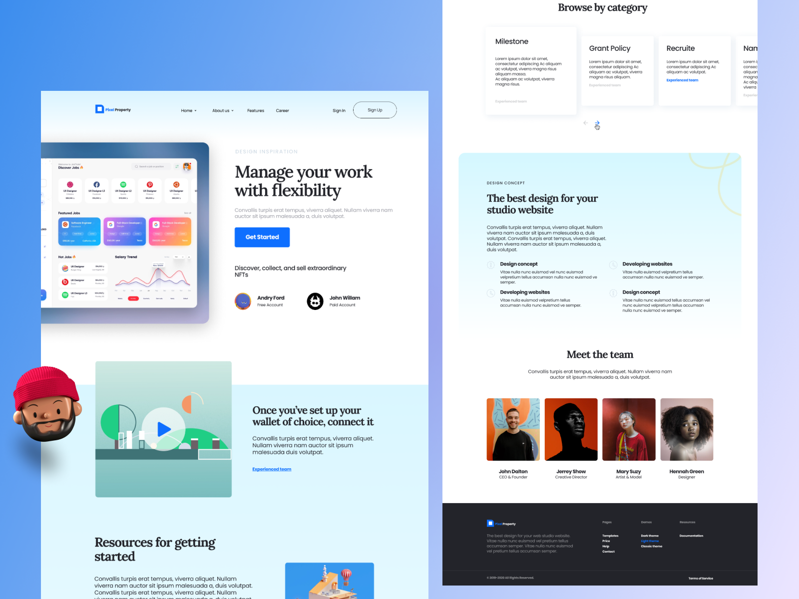 Pixel Property Landing Page Design by Amy Max on Dribbble