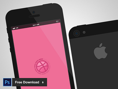 Flat UI iPhone 5 Template - Free Download