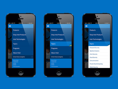 m.Intel Redesign - Navigation