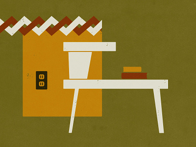 Side Table [Cottage Series] cottage flat illustrator print screen series shape side table vector vintage