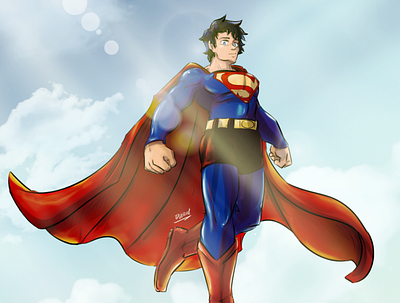 Superman animation graphic design