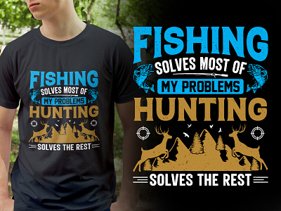 Fishing & Hunting T-Shirt Design by Ashanur Jjaman on Dribbble