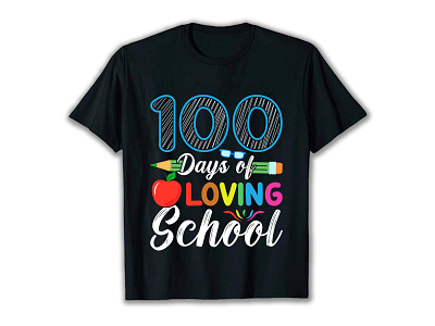 100 Days of School T-shirt Design