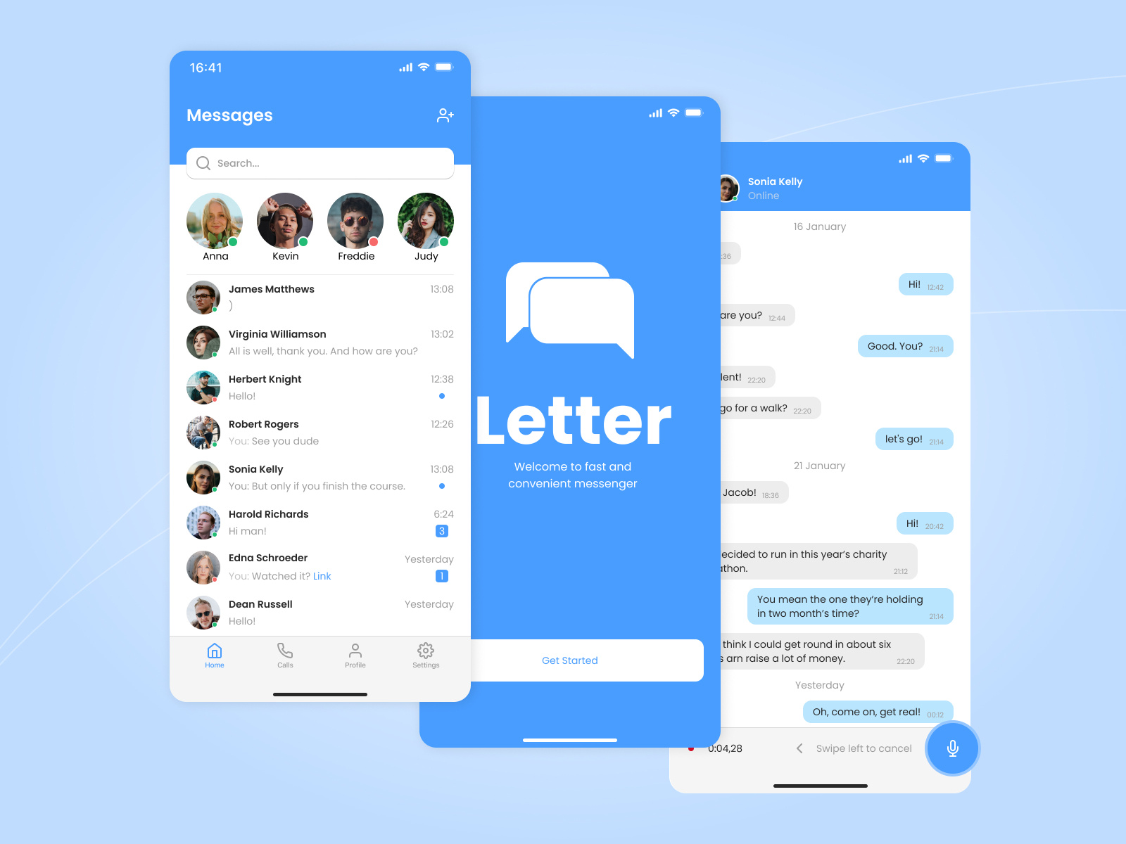Letter - Messenger App by Roman Pchela on Dribbble