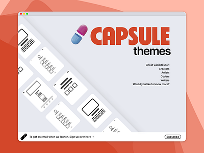 Capsule Themes landing page.